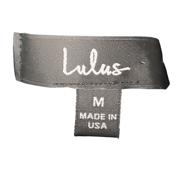 New Lulus Black Mini Dress Size M Party Bodycon Spaghetti Strap USA Made - Picture 14 of 14